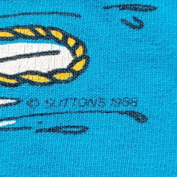 Vintage Grand‎ Tetons Funny Moose T-Shirt Size XL Singlestitch Sleeves Blue 1988 - Picture 3 of 9